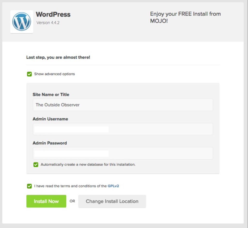 How to install wordpress using Bluehost